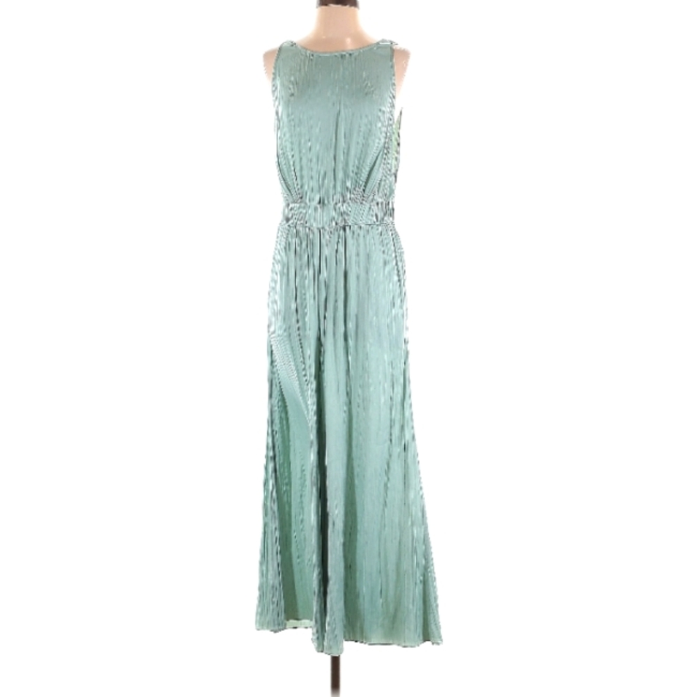 Women's Free People Sz Small Mint Green Pastel Drapey Jumpsuit Deep V Back